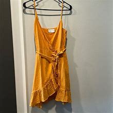 Asos Dresses | Summery Gold Wrap Dress | Color: Gold | Size: 6