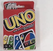 UNO By Mattel Card Game - Now With Customizable Wild Cards - Brand New