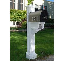 MAYNE 5846W Charleston Plus Mailbox Post- White