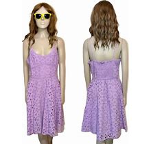 Venus Dresses | Venus Lavender 100% Cotton Eyelet Lace Dress | Color: Purple | Size: 10