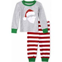 The Childrens Place Santa Pajama Set Unisex Glow In The Dark Candy