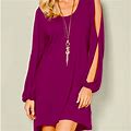 Venus Dresses | Sleeve Detail Dress | Color: Purple | Size: Xl