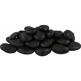 0.40 Cu. Ft. 1 in. To 2 in. 30 Lbs. Polished Black Grade A Pebbles