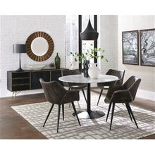 Wayfair Martahus Dining Table Wood/Metal In Black/Brown/Gray | 30 H X 48 W X 48 D In Ca4f1a3f6bcfc9bc806d526d656422d2