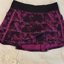 Lululemon Athletica Skirts | Lululemon Skirt With 6Tall | Color: Black/Purple | Size: 6 Tall