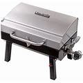 1 Burner Tabletop Propane Gas Grill Stainless Grill Grate Latch Lid Outdoor Bbq