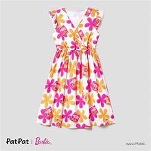 Patpat Women's Multi-Color Barbie Mommy And Me Allover Print Floral Dress Medium