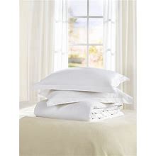 Supima Cotton Duvet Cover And Pillow Sham Set - White - Full/Queen - The Vermont Country Store