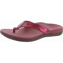 Vionic 44 Tide Sq Sequined Orthotic Thong Sandals - Purple - Flat Sandals Size US 9