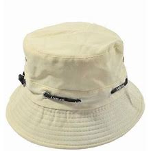 Baberdicy Hat Cap Men Side Sun Visor Fishing Boonie Double Women Bucket Unisex Bush Cotton Baseball Caps Beige