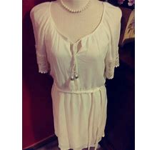 Women's Dress By Luxology Size 4 Cream Dress Belted. Item Retagged