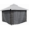 APEX GARDEN Replacement Privacy Curtain Set For 10' X 10' Gazebo In Gray | 83 H X 120 W X 120 D In | Wayfair Aa69e7b2c3e8475bb32ad2c57d2439f1