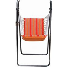 Algoma Sunbrella Hanging Soft Comfort Hammock Chair & Stand, Orange