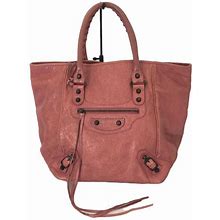 Balenciaga The Sunday Tote Bag Pink Leather Plain 228750 6670 J 1669