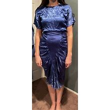 Wild Dress Vintage Blue Silk-Like Size 5/6