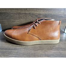 Alfani Shoes | Alfani Men's Barrett Faux Leather Chukka Boot Lace -Up Tan W/ Gum 11 New | Color: Brown | Size: 11