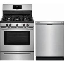 Frigidaire 957849 2 Piece Kitchen Appliance Package W/ FFGF3054TS Freestanding Gas Range And FFCD2418US 24" Built In Full Console - 30"