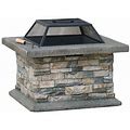 Noble House Kayden Outdoor Natural Stone Fire Pit