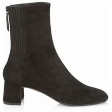 Aquazzura Women's Saint Honore Suede Ankle Boots - Black - Size 7.5
