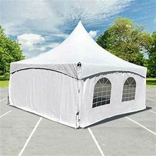 Tentandtable High Peak Frame Outdoor Canopy Tent With Sidewalls White 20 ft X 20 ft