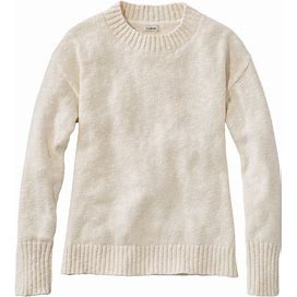L.L.Bean | Women's Cotton Ragg Sweater, Crewneck Cream 3X, Cotton/Wool/Cotton Yarns