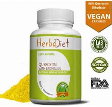 PURE Quercetin With Bromelain 500Mg Vcaps Immune Support 240 Vegetarian Capsules