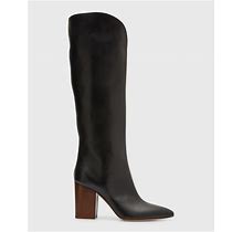 Gabriela Hearst Cora Calfskin Knee Boots, Black, Women's, 36.5EU, Boots Knee-High Boots & Riding Boots
