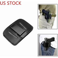 US Tactical Concealed Carry Leather Pistol Holster Ambidextrous IWB OWB Pouch