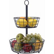 Sunnypoint Tabletop 2-Tier Countertop Fruit Basket Stand
