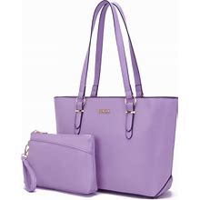 YZAOLL Purses For Women PU Leather Medium Tote Satchel Handbags With Matching Wrist Bag Set