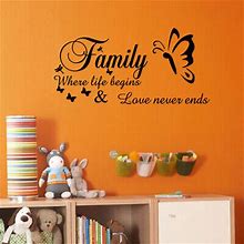 Vinyl Lettering Wall Decal Removable DIY Quotes Wall Stickers Waterproof Decor