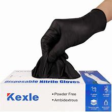 Kexle Nitrile Disposable Gloves Pack Of 200, Latex Free Safety Working Gloves For Food Handle Or Industrial Use(Large,200Pcs)