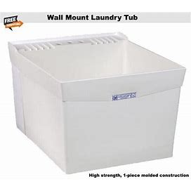 Utility Slop Sink Wall Mount Laundry Tub Wash Room Garage Basement