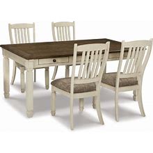 Ashley Bolanburg Dining Table And 4 Chairs, Two-Tone