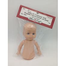 Vtg Fibre Craft Baby Air Freshener Doll 5 1/2"" 3054 Blue Eyes Crochet Crafts