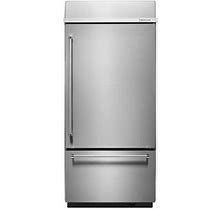 KBBR306ESS Kitchenaid 20.9 Cu. Ft. 36" Built-In Bottom-Mount Refrigerator (Right Hinge) - Stainless Steel