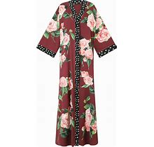 Dolce & Gabbana - Long Floral-Print Dress - Women - Spandex/Elastane/Silk - 40 - Red