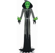 8ft Animated Skeleton Phantom Decoration | Adult | Unisex | Gray/Green | One-Size | FUN Costumes