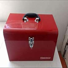Westward Portable Tool Box, Polypropylene, Steel, Red, 36Y010 Red
