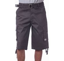 Pro Club Men's Cotton Twill Cargo Shorts With Belt - Regular And Big & Tall Sizes