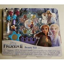 Disney Frozen Beauty Kit. Elsa & Anna Cosmetic Shimmer, Nail Polish, Hair Clips