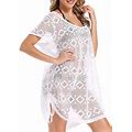 As Rose Rich Swimsuit Coverup For Women - Bathing Suit Cover Ups For Women - Beach Dresses For Women - Plus Size Cover Up Natural White 3X