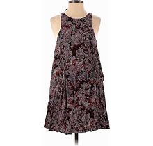 Silence And Noise Casual Dress - Dropwaist: Black Print Dresses - Women's Size Small