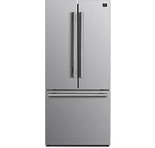 Forno 31 in 17.5 Cu Ft French Door No Frost Refrigerator With Ice Marker In Stainless Steel FFFFD1974-31SB ,