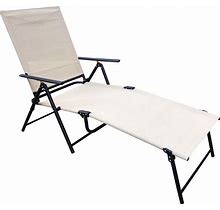 Living Accents Black Steel Frame Sling Lounge Chair