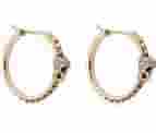 Alexander Mcqueen - Crystal-Embellished Skull Hoop Earrings - Women - Brass - One Size - Silver