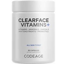 Codeage Clearface Vitamins - Daily Multivitamin - Minerals - Herbs - 90 Capsules (30 Servings)
