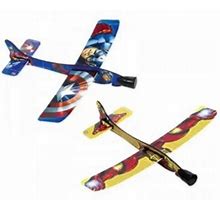 Avengers Glider Planes 8" Card Board Toy (2 Pack) Iron Man Captain