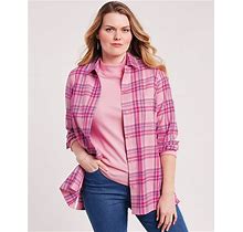 Blair Women's Super-Soft Flannel Shirt - Multi - PL - Petite