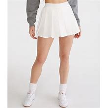Aeropostale Womens' Flex Pleated Active Skort - White - Size L - Polyester - Teen Fashion & Clothing - Shop Spring Styles